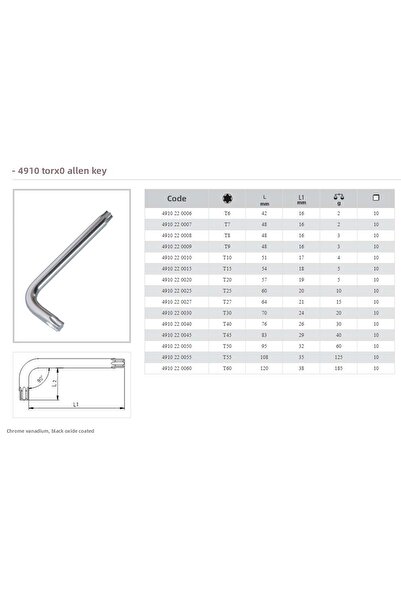 İzeltaş إيزيلتاش T40 توركس جزء ألين 4910 22 0040