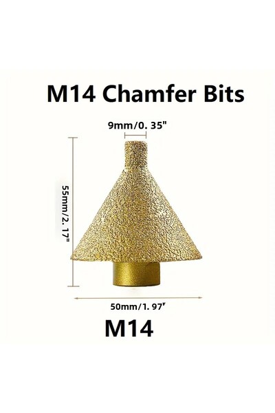 Choice مثقاب ذرة مشطوف من الماس D50xM14 M14 أدوات طحن وتقطيع ذات فتحات موسعة 50 مم لطحن الجرانيت