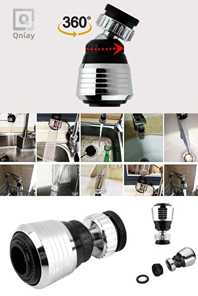 QNİAY صنبور حوض المطبخ ذو الوظيفة الموفرة للطاقة، صنبور حوض المطبخ الدوار مع ...