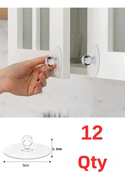 Vekorr مجموعة مقابض أدراج خزانة ذات مظهر كريستالي مكونة من 12 قطعة - شماعة مق...