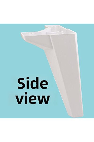 Badem10 4 τμχ Λευκό Πόδι Πολυτελής Καναπές Κονσόλα Τηλεόρασης - 18 εκ. Πόδι καναπέ