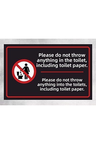 zafrakreklam Please Do Not Use Toilet Toilet Paper Sign Board 27X17 cm Polyca...