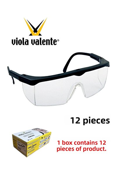 Viola Valente Classic Transparent Protective Glasses - 12 Pieces