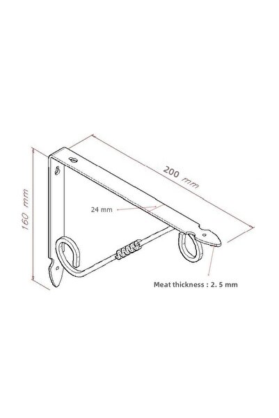 EYM 2 Buc Fier Forjat 16 X 20 Cm Consolă Decorativă Sub Raft Negru