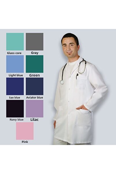 PRODEXY Classic Collar Medium Length Long Sleeve Bay Apron