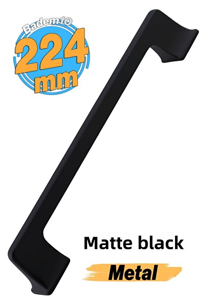 Badem10 Gediz Metal Negru Mat 224 Mm 22,4 Cm Mobilier Bucătărie Sertar Dulap ...