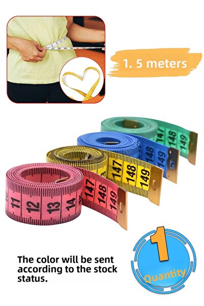 Badem10 شريط قياس الخصر من مادة PVC الناعمة مع خيارات ألوان بطول 1.5 متر - قطعة واحدة