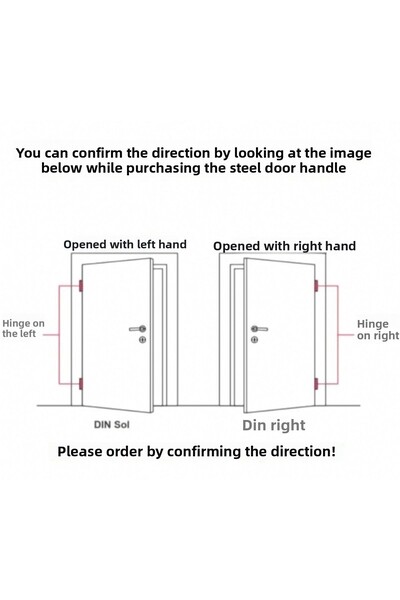 KOLDOOR Ușă din oțel satinat nichel otoman Lux Mâner de ușă Yale Stânga Basar One Way