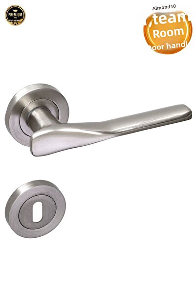 Badem10 (1 set) Mâner de ușă din satin cu insignă Ustala Mânere compatibile c...