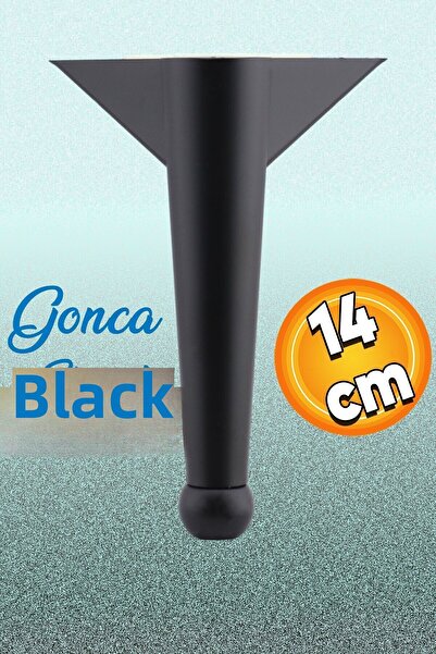 Badem10 Gonca Mobilier de lux Canapea Unitate TV Fotoliu Picior Picioare 14 Cm Plastic Culoare Neagra Picioare de baza