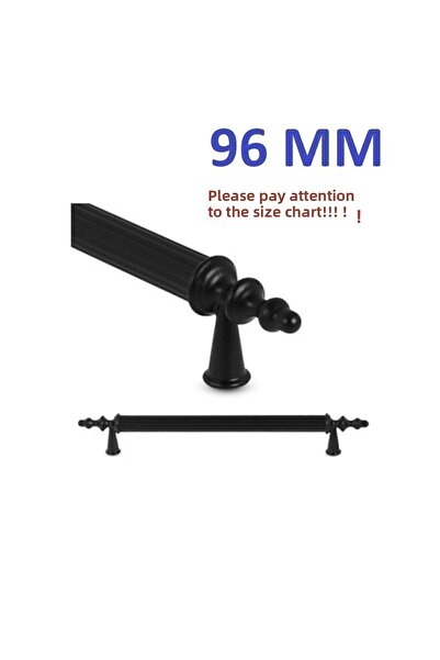 ETİK MOBİLYA AKSESUARLARI Mâner metalic Efsun, negru, 96 mm, mâner dulap de bucătărie, suport pentru pantofi, mâner dulap, mâner dulap de baie