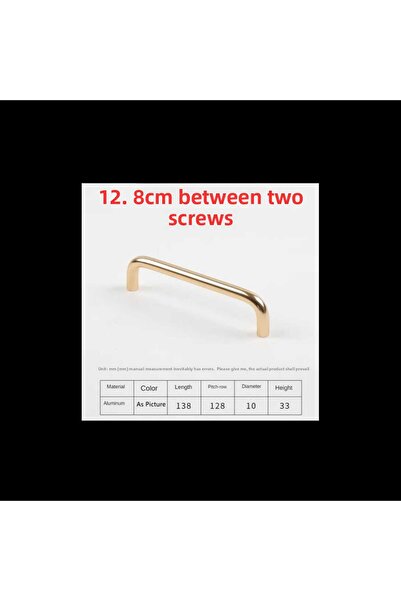 ARON (2 PCS) U HANDLE 128MM (MATTE GOLD) TV UNIT DRAWER CONSOLE DRAWER KITCHEN DOOR HANDLE