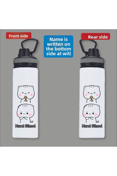 DKDZ SHOP Printed Water Bottle (Personalized) (Specify the Name on the Order No. 850ml. - 004