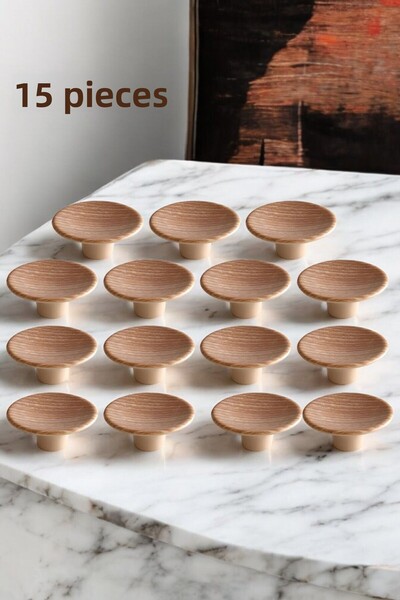 GLASWEN 15 قطعة من البلاستيك البوهيمي مقبض الطبق الجوز زر الأثاث المطبخ خزانة دولاب درج مقبض مقابض