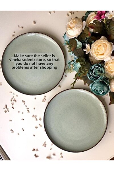 vinekaradenizstore كوتاهيا بورسلين لؤلؤ 6 قطع باللون الأخضر النعناعي