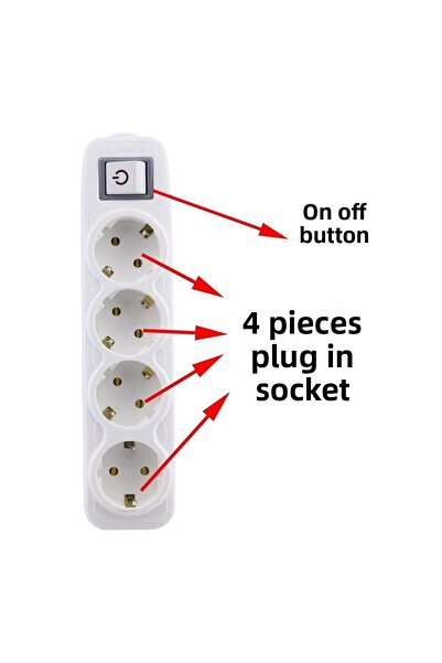 Badem10 4 مجموعة مقبس بتبديل محطة التوصيل المقبس مؤرض مجموعة متعددة المقبس مضاعف رباعي لاسلكي