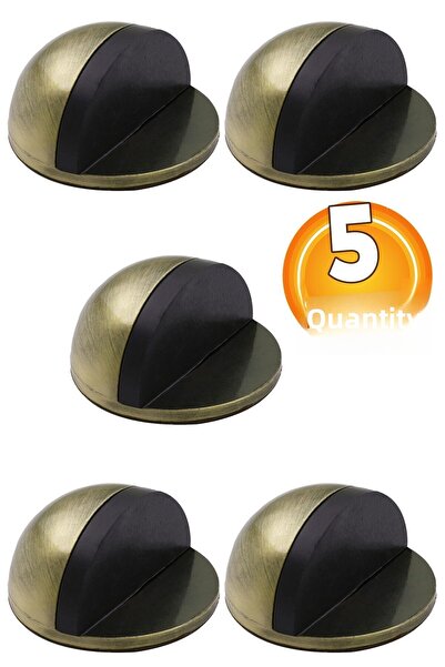 Badem10 Ημιμήνιο αυτοκόλλητο πώμα λαβής πόρτας Πώμα μεταλλικό στοπ θήκη λαβής αντίκα κίτρινο 5 τμχ