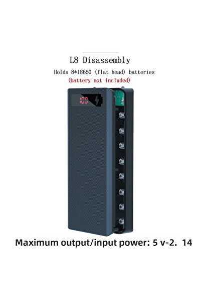 Choice Black Dual USB Micro USB Type C Power Bank Shell 5V DIY Shell 18650 Holder Cases Detachable Battery