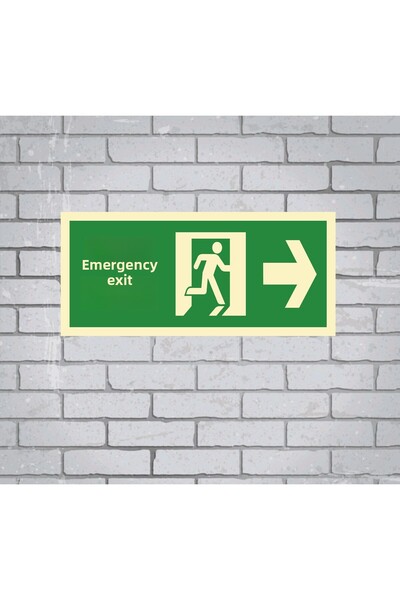 zafrakreklam Emergency Exit (Right) 15X35 cm Polycarbonate Sheet