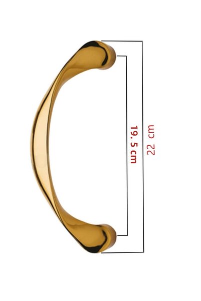 ŞENEL Yapı Market Gold Ay Pull Handle Large Tulip Steel Door Sliding Door Exterior Door Handle Grip Handle Albrifin Nobel Lale