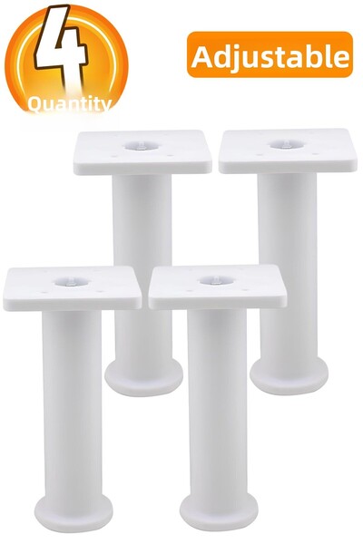 Badem10 (4 bucăți) Suport reglabil 15 cm Mobilier alb Canapea Fotoliu Baza de ridicare Picior de ridicare