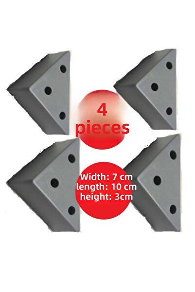 Adilon Τρίγωνο, πυραμίδα Πόδι επίπλου 3 cm Γκρι 4 Τεμάχια