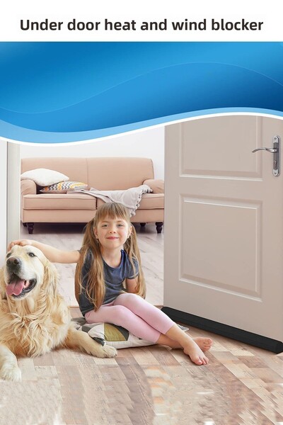 BYENS 4 قطع تحت الباب مانع الرياح العزل الحراري الإسفنج سترة واقية سدادة حماية الغبار الإسفنج البارد