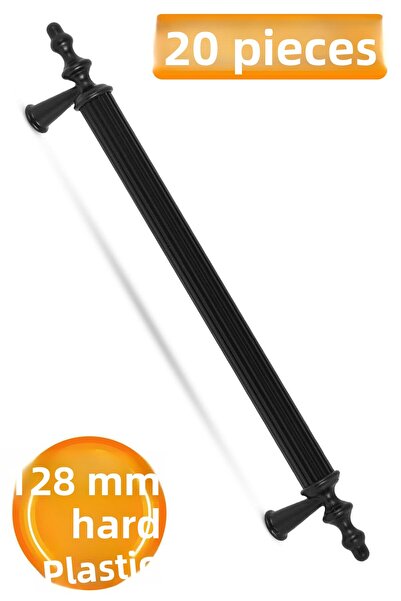Badem10 (PLASTIC HARD) 20 buc Polavit 128 mm negru Mobilier Bucătărie Sertar ...