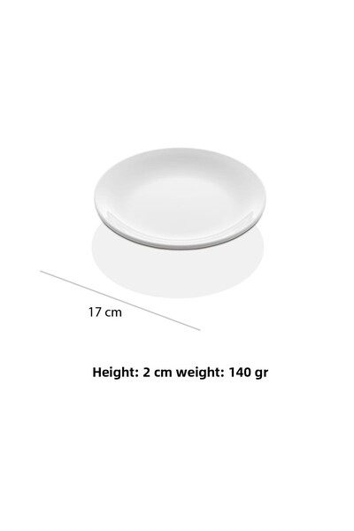 Alezy 584 Göreme Melamine Thermostar International Service Plate 17 cm White