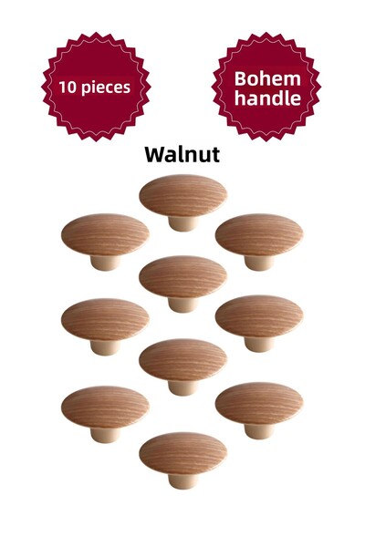 MKLAKS بوهيميا البوليمر البلاستيك زر الجوز مقبض دائري درج المطبخ خزانة 10 حزم...