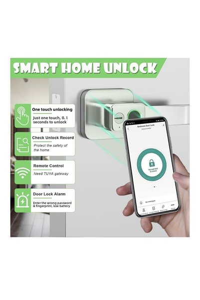 Generic Brand Fıtnate Smart Lock, Fingerprint Door Lock, Digital Door Lock, Waterproof