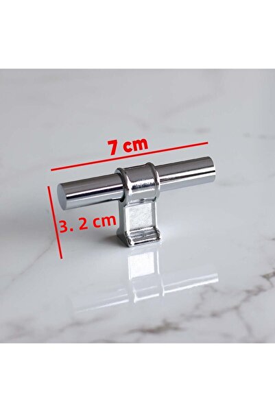 Badem10 Hisar كروم معدن زر واحد المسمار الأثاث درج المطبخ خزانة مقبض خزانة مقبض مقابض