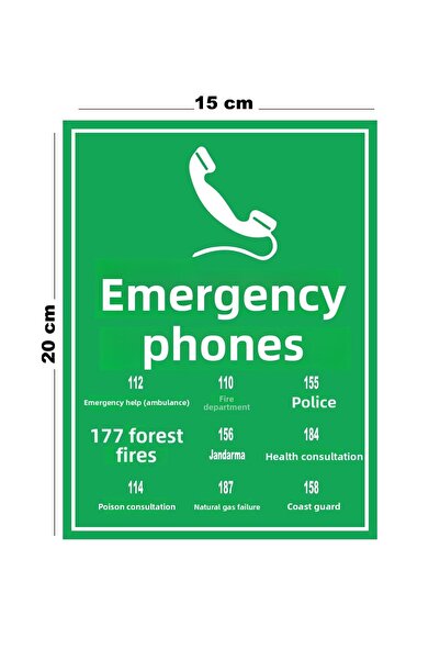 Lucena Metal Emergency Phones 15cm X 20cm Warning Sign Directional Sign