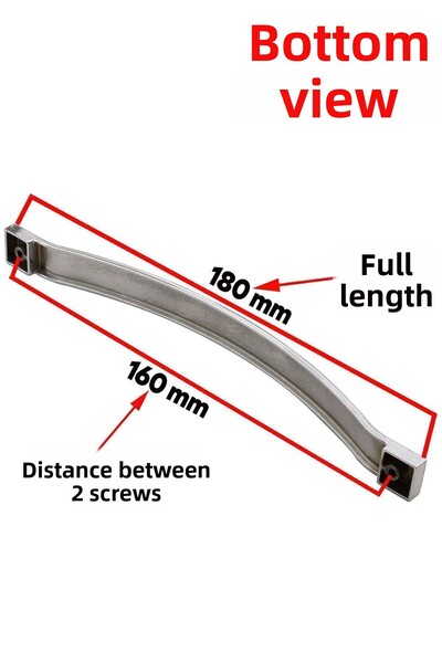 Sucuoğlu Acacia Stripes (160 mm - 16 cm) Furniture Kitchen Drawer Cabinet Cupboard Lid Chrome Metal Handle (8 Pieces)
