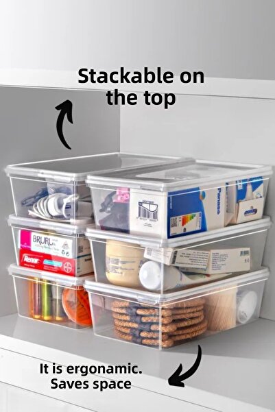 Open Home Concept 1 Self-Covered Storage Container Suitable for Deep Freezer 2 Lt