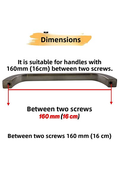Badem10 Göksu (160 mm - 16 cm) Mobilier din metal inox Sertar de bucătărie Dulap Ușă dulap Mâner Mâner