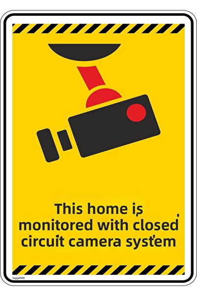 isgtabelam 15×20 سم/قطعتان/ ديكوتا/يتم مراقبة هذا المنزل بواسطة نظام كاميرا م...