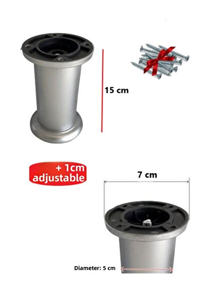 ŞENEL Yapı Market 15 Cm Gray Adjustable Jumbo Leg TV Unit, Armchair, Cabinet ...