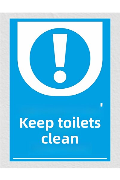 zafrakreklam حافظ على المرحاض نظيفًا، لوح تسجيل 24 × 34 سم PVC