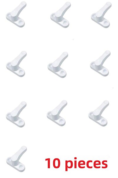 YDGR 10 قطع من قفل أمان باب النافذة PVC مع سحب معدني باللون الأبيض