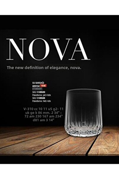 Paşabahçe نوفا مشروب غازي زجاج 6 عبوات 310 سي سي 420154