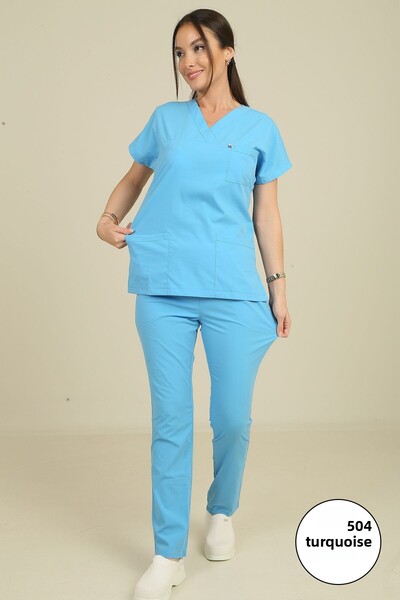 DENİZ İŞ بدلة نسائية من القماش LINDA بأكمام طويلة من الليكرا