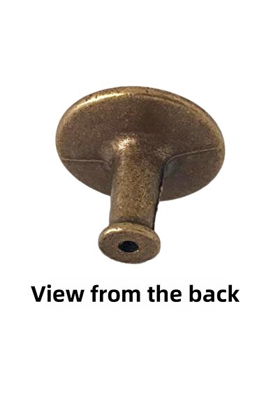 GLASWEN Flat Button Antique Yellow Handle Furniture Drawer Cabinet Door Handle Metal Handle Accessories with Screw