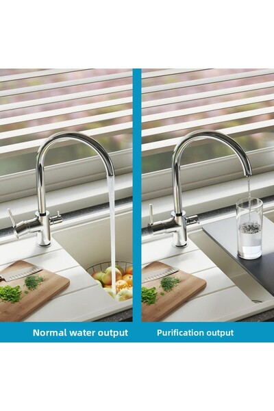 AQUA BAGNO Adell Ronda Kitchen Faucet - with Purification Outlet - Chrome 3/8
