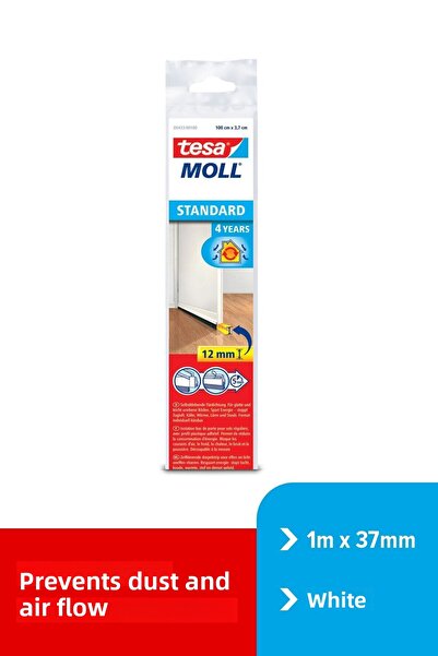 Tesa Kapı Altı Hava Akımı Önleyici Fırça, 1mx37mm, Beyaz