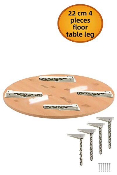 NUBLADO Floor Table Table Leg Plastic Folding Floor Table under Sini 22 cm White (4 Pcs).