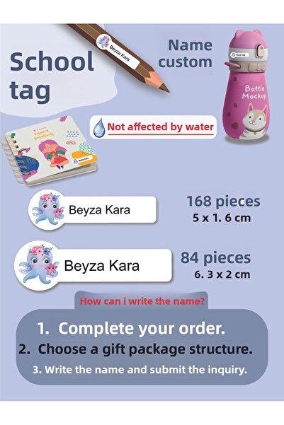 YUNUS COPY ملصق مدرسي على شكل قلم ودفتر ملاحظات، ملصق مخصص للكتابة على شكل مخ...