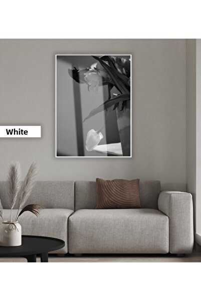 Harikabirev HARİKABİREV | MODEL DE FLORI MACRO VAZOLU NEGRU&ALB | TABLA DE ST...