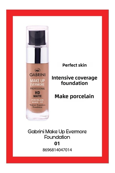 Yüsra Shop كريم أساس جابريني سوبر فونديشن بروفيشنال اتش دي مات بورسلين رقم: 1...