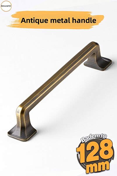 Badem10 أثاث معدني أصفر عتيق من Penguen مقاس 128 مم، أدراج المطبخ، مقبض خزانة...